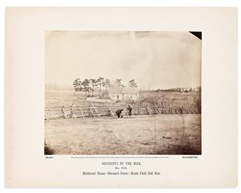 (CIVIL WAR--PHOTOGRAPHY.) Group of 3 mounted photographs from Mathew Brady's "Incidents of the War."